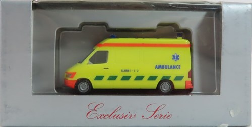 Herpa H0 - Mercedes Benz Sprinter Ambulance Alarm 1-1-2 Exclusive Series