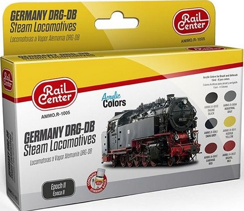 AMMO MIG-R-1005  - GERMANY DRG-DB STEAM LOCOMOTIVES EP II 15ML 6 JARS