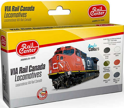 AMMO MIG-R-1006  - VIA RAIL CANADA LOCOMOTIVES 15ML 6 JARS