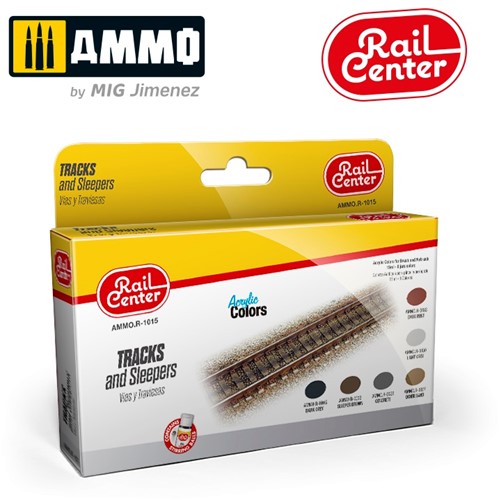 AMMO MIG-R-1015  - TRACKS AND SLEEPERS 15ML 6 JARS