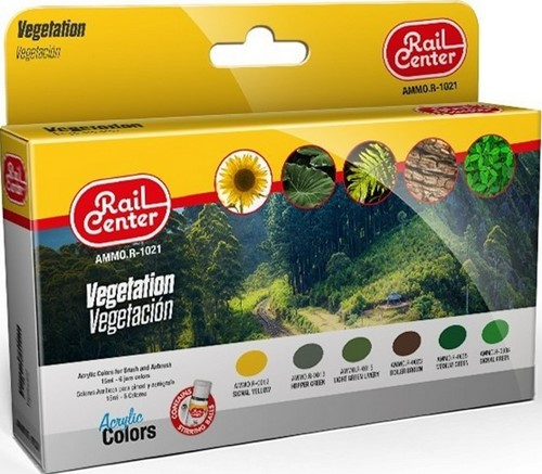 AMMO MIG-R-1021  - RAIL CENTER - VEGETATION 15ML 6 JARS