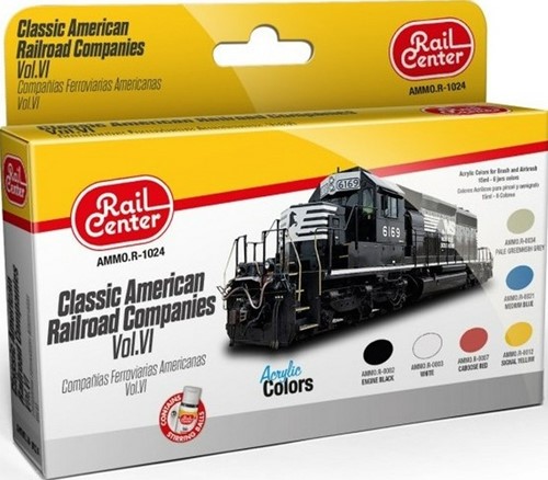 AMMO MIG-R-1024  - RAIL CENTER - AMERICAN RAILROAD COMPANIES VOL VI 15ML 6 JARS