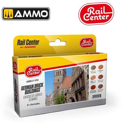 AMMO MIG-R-1034  - RAIL CENTER -  GERMAN BRICK BUILDINGS (11/24)