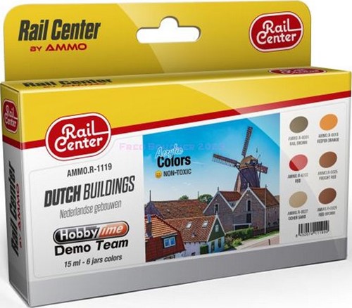 AMMO MIG-R-1119  - RAIL CENTER - DUTCH BUILDINGS 15ML 6 JARS (?/24)