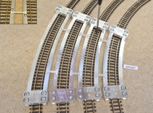 KaModel N-PE-SET N - Sjablonen voor het leggen van flexibele rails PECO-N, 4st