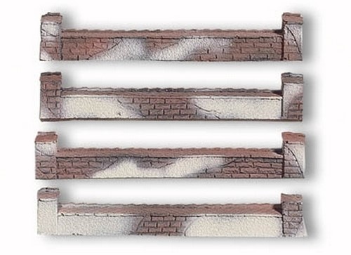 Noch 13208 H0 - Tuinmuur 4stuks