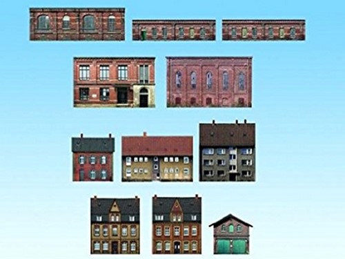 Noch 60310 - Halfreliefgebouw Industrie en Nederzetting 11stuks