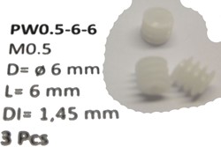 Micromotor.eu PW0.5-6-6 - M0.5 D=ø6 L=6 DI=1.45 mm (3 Pcs)