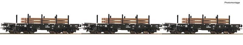 Roco 3-teilige Schwerlastwagon Set auf Lager