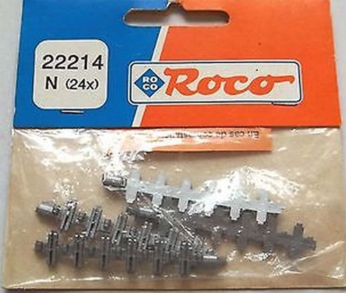 Roco 22214 N - Geisoleerde Railverbinders 24stuks