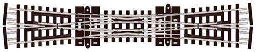 Peco SL-390F N - Streamline Rails Engelse Kruising N Code 55 Insulfrog 1stuk