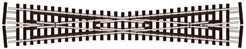 Peco SL-E394F N - Streamline Rails Kruising Lang N Code 55 Electrofrog 1stuk