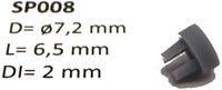 Micromotor.eu SP008 - ø 7.2 x 6.5 - for 2 mm shaft