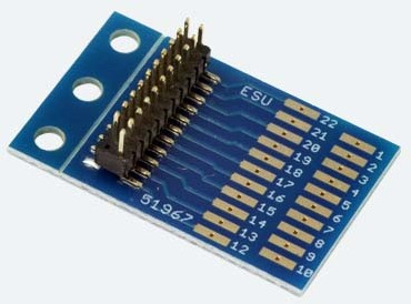 ESU 51967  - Adapterlokplatine für die Verwendung mit LokSound/LokPilot Decoder mit 21MTC-Schnittstelle
