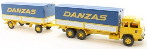 Wiking 0475 01 H0 - Magirus 235 D Vrachtwagen met Aanhanger Danzas