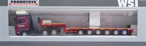 WSI 08-1052 H0 - DAF XF 105 SC 6X4 Vrachtwagen Nooteboom met Semi Dieplader