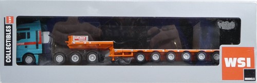 WSI 08-1095 H0 - MAN TGX XXL 8X4 Vrachtwagen met Trailer Gruber 6-assig